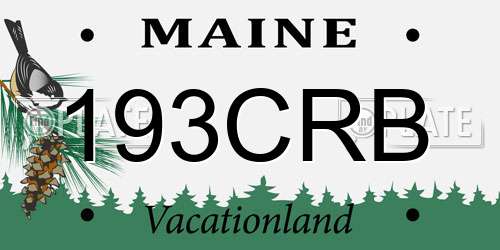 193CRB Maine License Plate