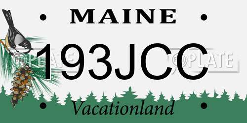 193JCC Maine License Plate