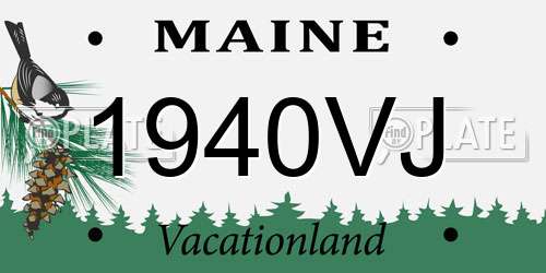 1940VJ Maine License Plate