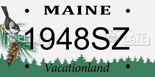 1948SZ Maine License Plate
