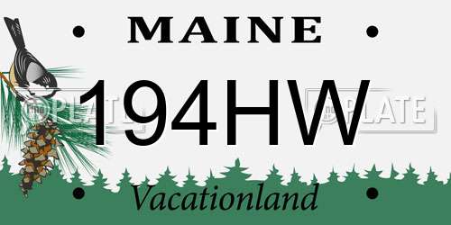 194HW Maine License Plate