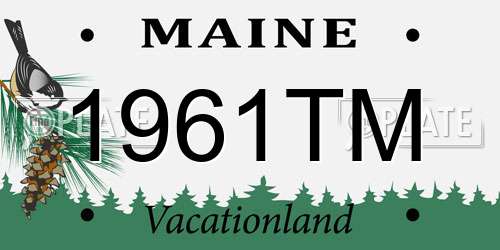 1961TM Maine License Plate
