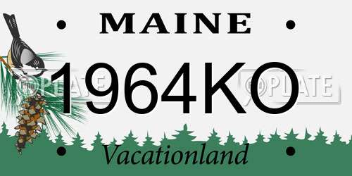 1964KO Maine License Plate