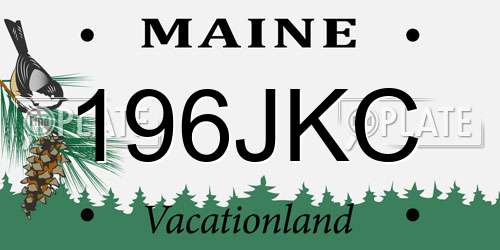 196JKC Maine License Plate
