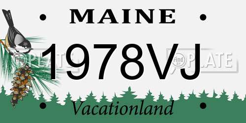 1978VJ Maine License Plate