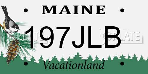 197JLB Maine License Plate