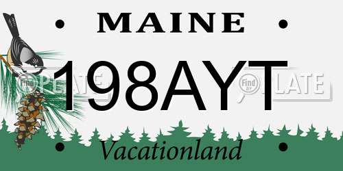 198AYT Maine License Plate