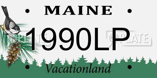 1990LP Maine License Plate