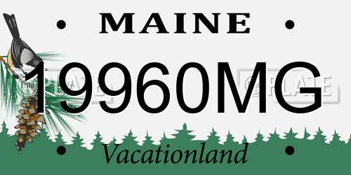 19960MG Maine License Plate