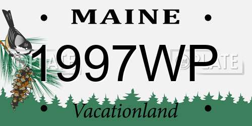 1997WP Maine License Plate
