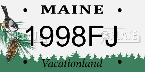 1998FJ Maine License Plate