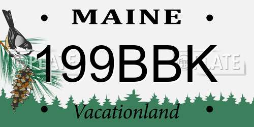 199BBK Maine License Plate