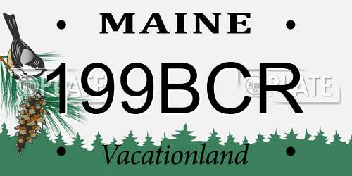 199BCR Maine License Plate
