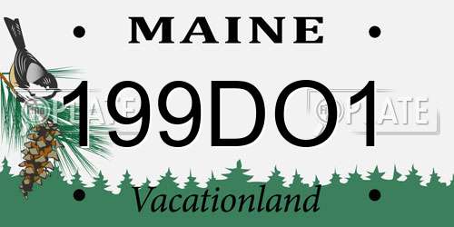 199DO1 Maine License Plate