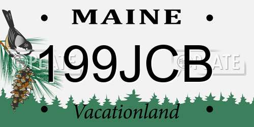 199JCB Maine License Plate