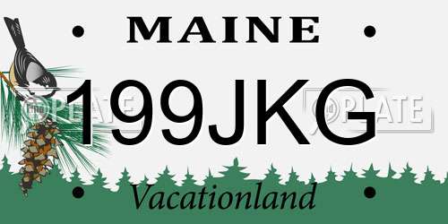199JKG Maine License Plate