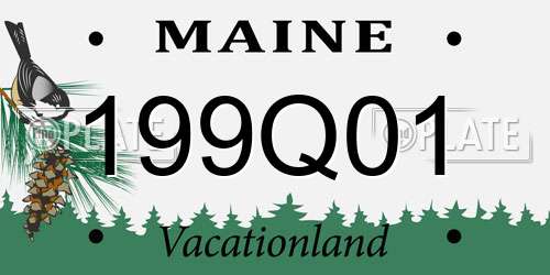 199Q01 Maine License Plate