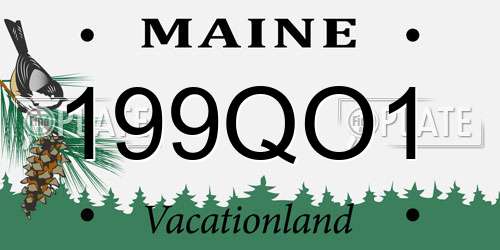 199QO1 Maine License Plate