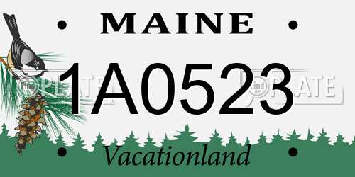 1A0523 Maine License Plate