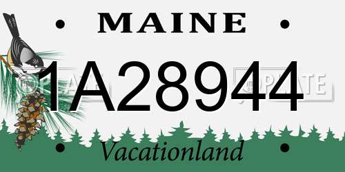 1A28944 Maine License Plate