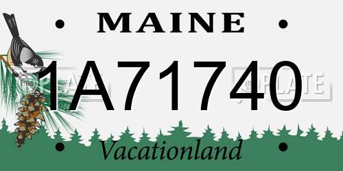 1A71740 Maine License Plate