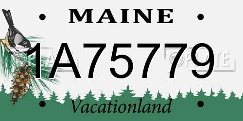 1A75779 Maine License Plate