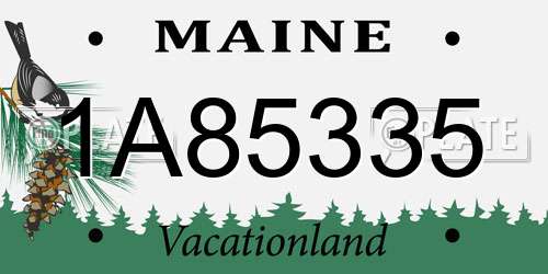 1A85335 Maine License Plate