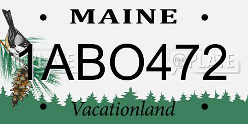 1ABO472 Maine License Plate