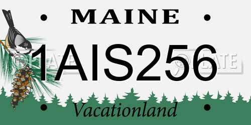 1AIS256 Maine License Plate