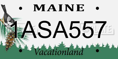 1ASA557 Maine License Plate