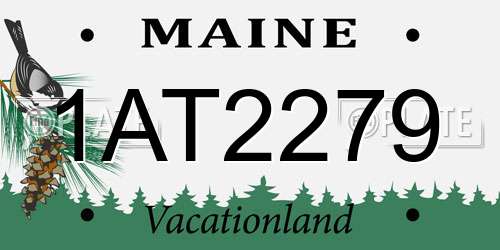 1AT2279 Maine License Plate