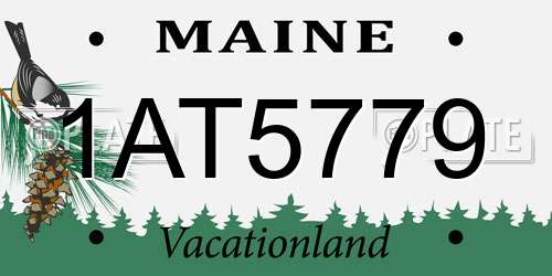 1AT5779 Maine License Plate
