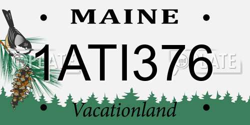 1ATI376 Maine License Plate