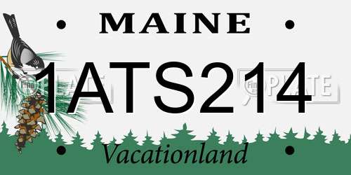 1ATS214 Maine License Plate