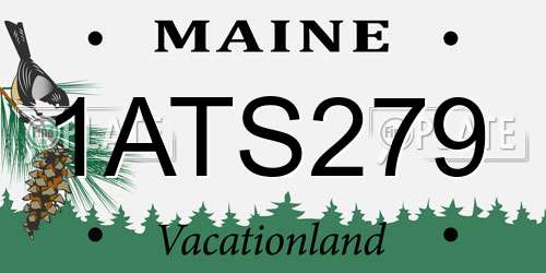 1ATS279 Maine License Plate