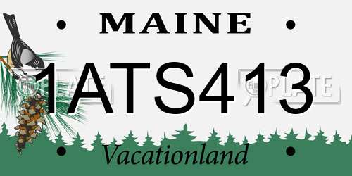 1ATS413 Maine License Plate