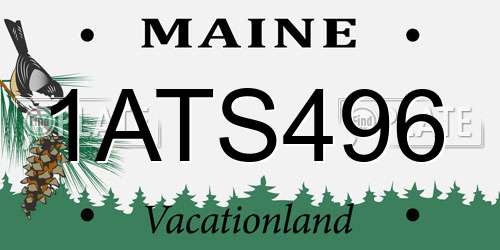 1ATS496 Maine License Plate