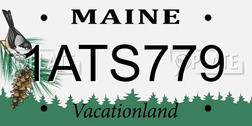 1ATS779 Maine License Plate