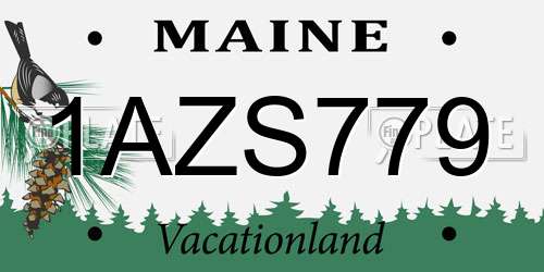 1AZS779 Maine License Plate
