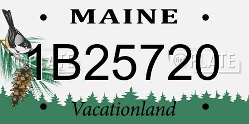 1B25720 Maine License Plate