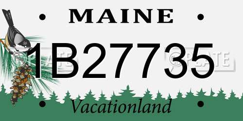 1B27735 Maine License Plate