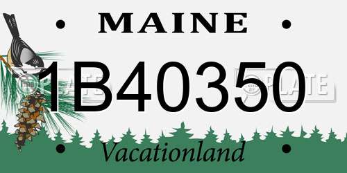 1B40350 Maine License Plate
