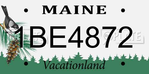 1BE4872 Maine License Plate