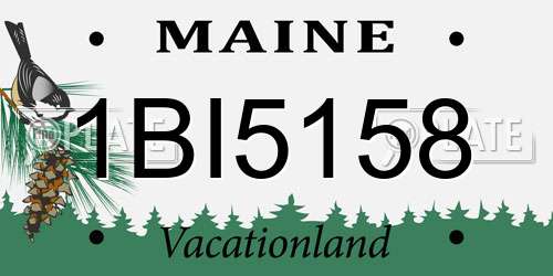 1BI5158 Maine License Plate