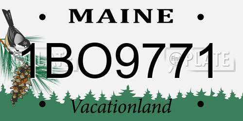 1BO9771 Maine License Plate
