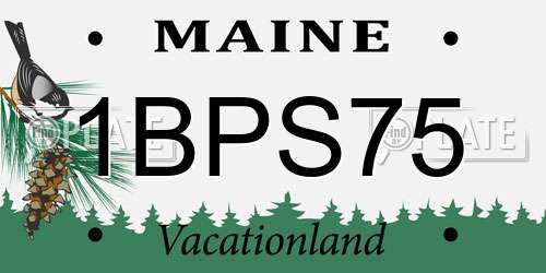 1BPS75 Maine License Plate