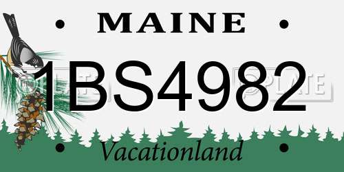 1BS4982 Maine License Plate