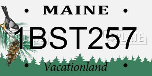 1BST257 Maine License Plate
