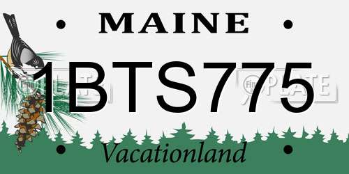 1BTS775 Maine License Plate