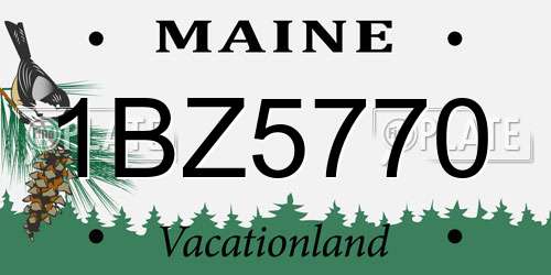 1BZ5770 Maine License Plate